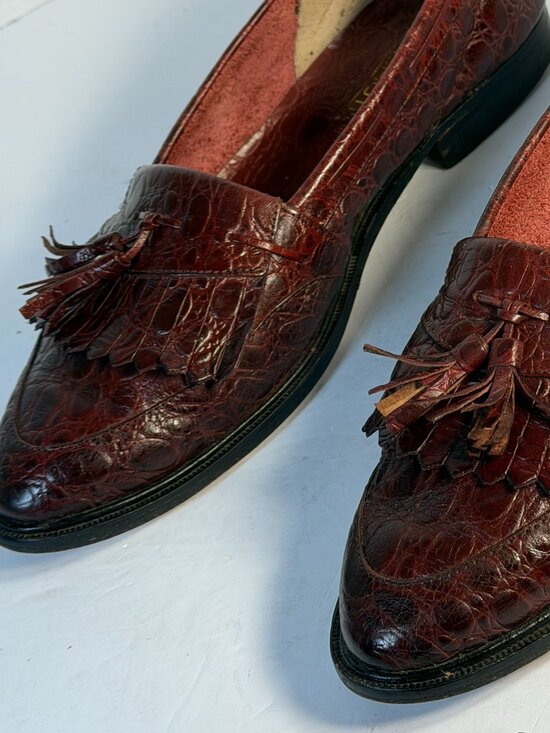 Men\'s Brown Tassel size 9D Loafers main image 10